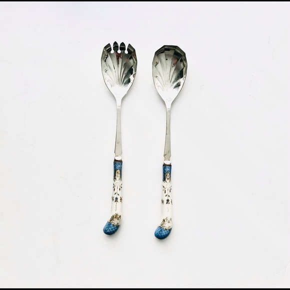 Vintage Sheffield Silver Salad Serving Set | Chairish Sheffield Salad Utensil Set